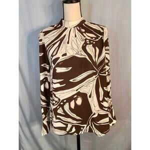 Jones & Co.; Brown and cream blouse